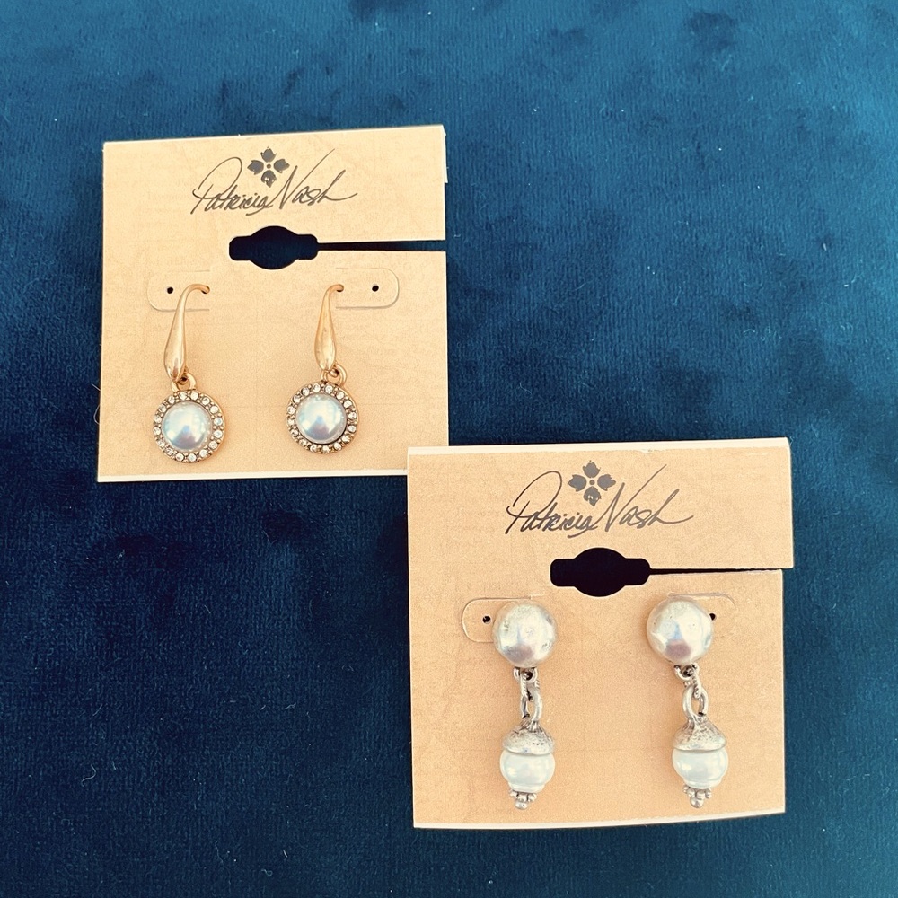 NWT, Two pair of Patricia Nash Pierced Earrings